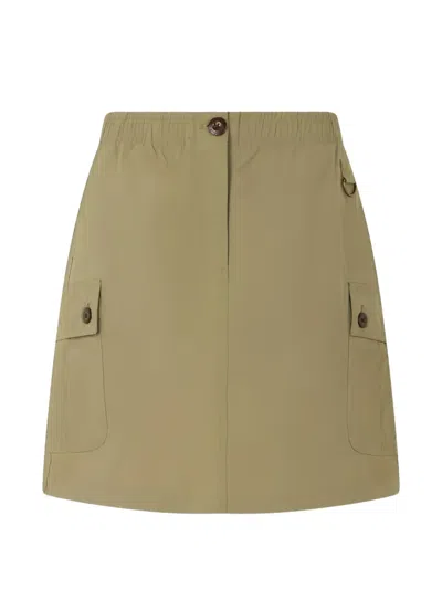 Barbour Elasticated-waist Cargo-pockets Skirt In Green