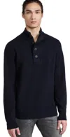 Barbour Blue High Neck Pullover In Navy