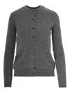Barbour Elbow-patch Buttoned Cardigan In Gray