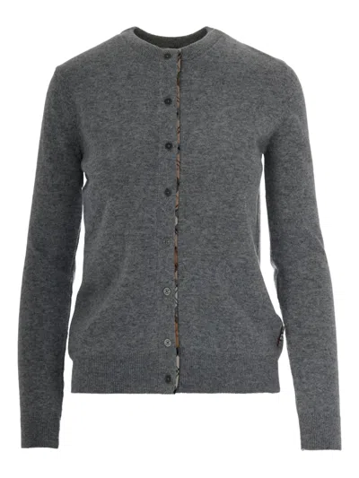BARBOUR ELBOW-PATCH BUTTONED CARDIGAN