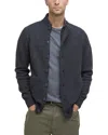 Barbour Elbow Patch Cardigan In Charcoal Marl