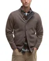 Barbour Elbow Patch Cardigan In Gray