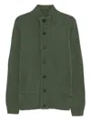 Barbour Patch Zip Card Cardigan In Green Wool In Seaweed