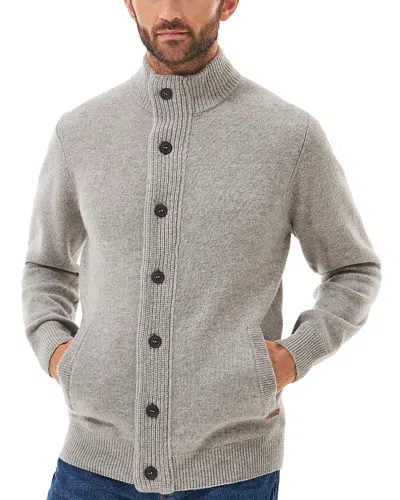 BARBOUR ELBOW PATCH CARDIGAN
