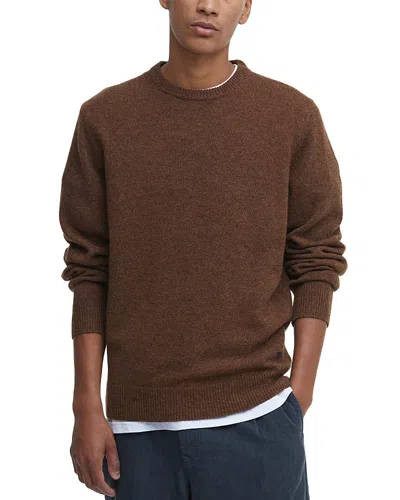 Barbour Elbow Patch Crewneck Sweater In Bracken