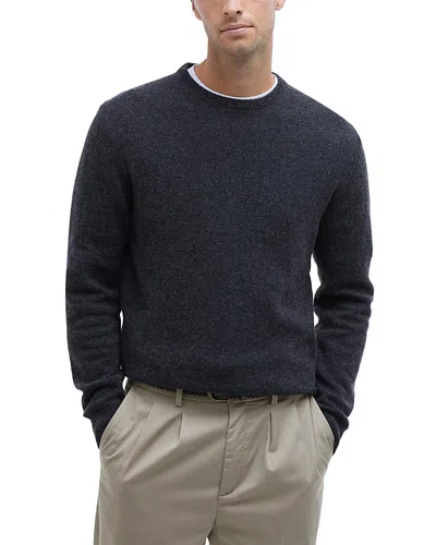 Barbour Elbow Patch Crewneck Sweater In Charcoal