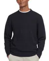 Barbour Navy Patch Crew Neck Sweater In Navy