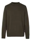 Barbour Elbow-patch Wool Sweater In Green
