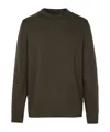 Barbour Plaid Pattern Wool Hoodie With Green Elbow Patches In Green