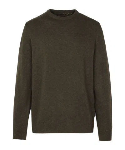 BARBOUR ELBOW-PATCH WOOL SWEATER