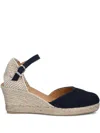 Barbour Elder Womens Suede Espadrilles In Blue