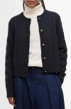 Barbour Elina Knitted Cardigan In Blue