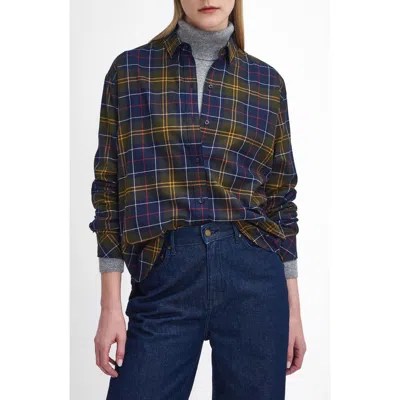 Barbour Elishaw Relaxed Fit Check Button-up Shirt In Blue