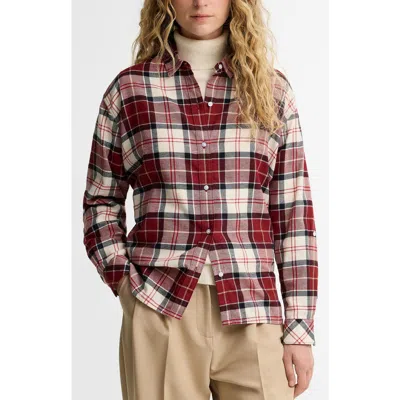 Barbour Elishaw Relaxed Fit Check Button-up Shirt In Brown