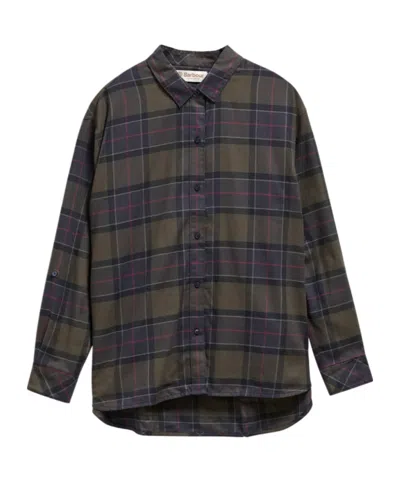 Barbour Elishaw Relaxed Long-sleeved Shirt In Blue