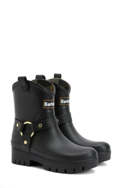 Barbour Elley Harness Black Wellington Boots