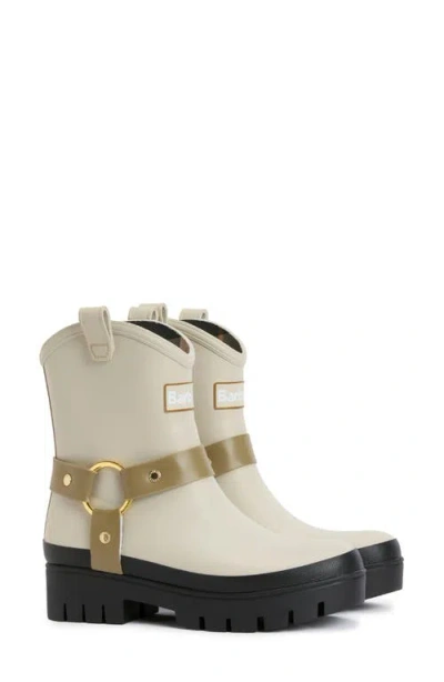 Barbour Elley Harness Light Oak Bleached Olive Wellington Boots Colour In Neutral