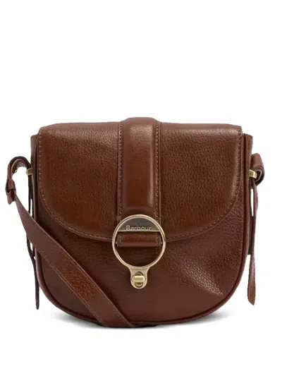 Barbour Elm Buckle Leather Cross Body Bag In Brown