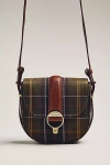 Barbour Tartan-pattern Buckled Satchel Bag In Green