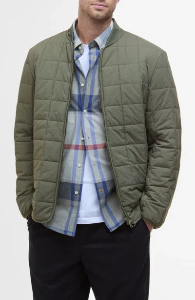 Barbour Elmstone Quilted Bomber Jacket In Uniform Green