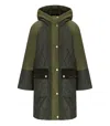 Barbour Elspeth Quilted Green Hooded Jacket In Green