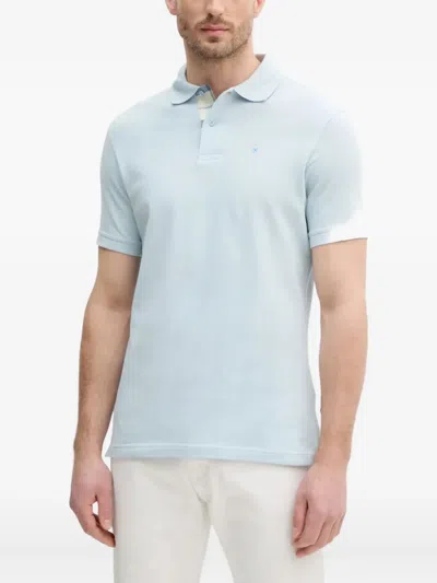 Barbour Embroidered-collar Polo Shirt In Blue