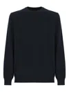 Barbour Crewneck Sweater Ribbed Long Sleeves In Black