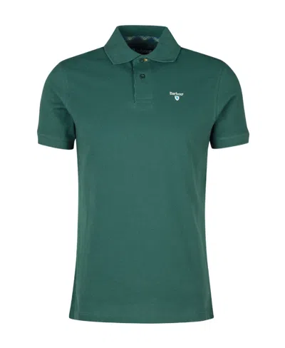 Barbour Embroidered-logo Polo Shirt In Green