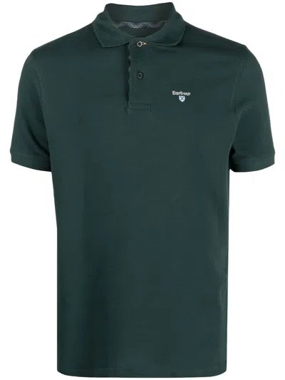 Barbour Embroidered-logo Polo Shirt In Green Gables