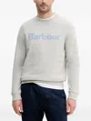 Barbour Embroidered-logo Sweatshirt In Gray
