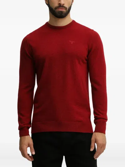 Barbour Embroidered Sweater In Red