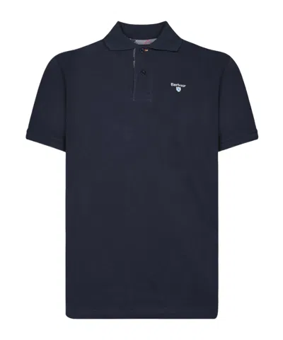 Barbour Embroidered-logo Polo Shirt In Blue