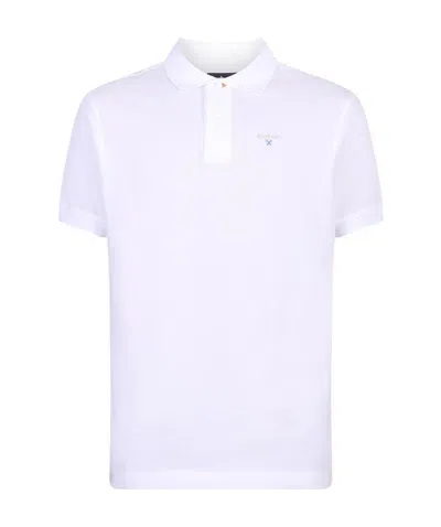 Barbour Embroidered-logo Polo Shirt In White