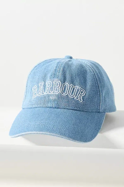 Barbour Emily Denim Baseball Cap In Blue