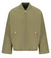Barbour Emlyn Dusky Green Quilted Bomber Jacket In Green