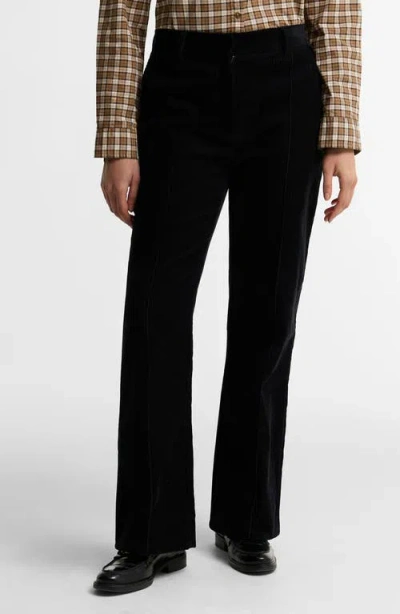 Barbour Emmy Wide Leg Corduroy Trousers In Black