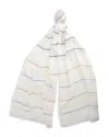Barbour Erica Stripe Scarf In Breeze Blue