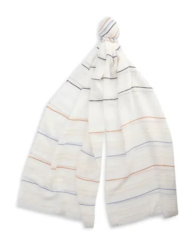 Barbour Erica Stripe Scarf In White