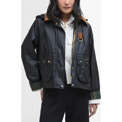 Barbour Erma Waxed Cotton Jacket In Blue