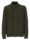Barbour Sweater High Neck Elbow Patches In Green