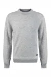 Barbour Essential Crew Neck Sweater In Light Grey Marl In Grey