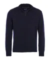 Barbour Nelson Essential Lambswool Half Zip Sweater In Blue