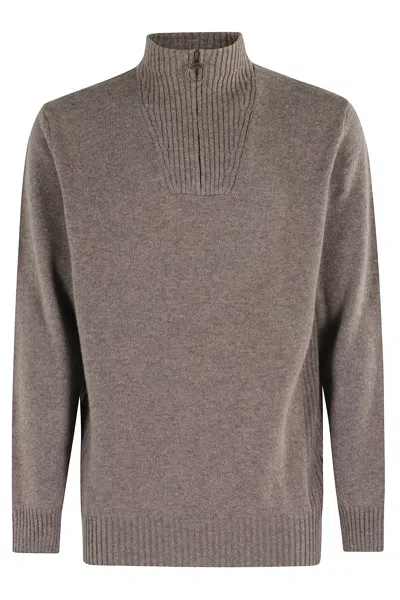 Barbour Essential Half Zip In Gray