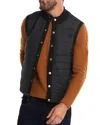 Barbour Texture-blocked Gilet In Black Multi