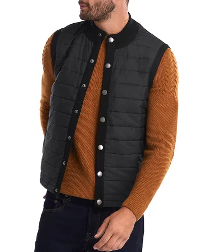 Barbour Texture-blocked Gilet In Black Multi