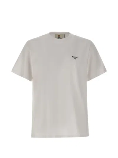Barbour Essential Logo-embroidered T-shirt In White