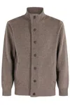 Barbour Essential Patch Cardigan With Textured Knit And Elbow Patches In Brown