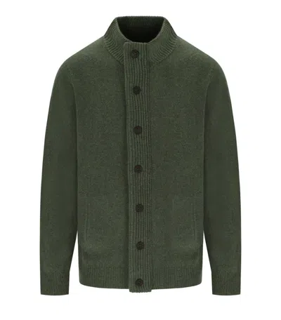 Barbour Essential Patch Zip Olive Green Cardigan