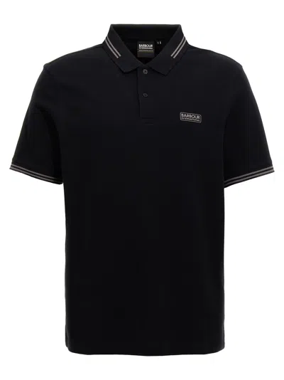 Barbour Essential Tipped Polo Shirt In Black