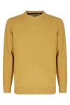 Barbour Essential Tisbury Sweater With Round Neckline In Yellow